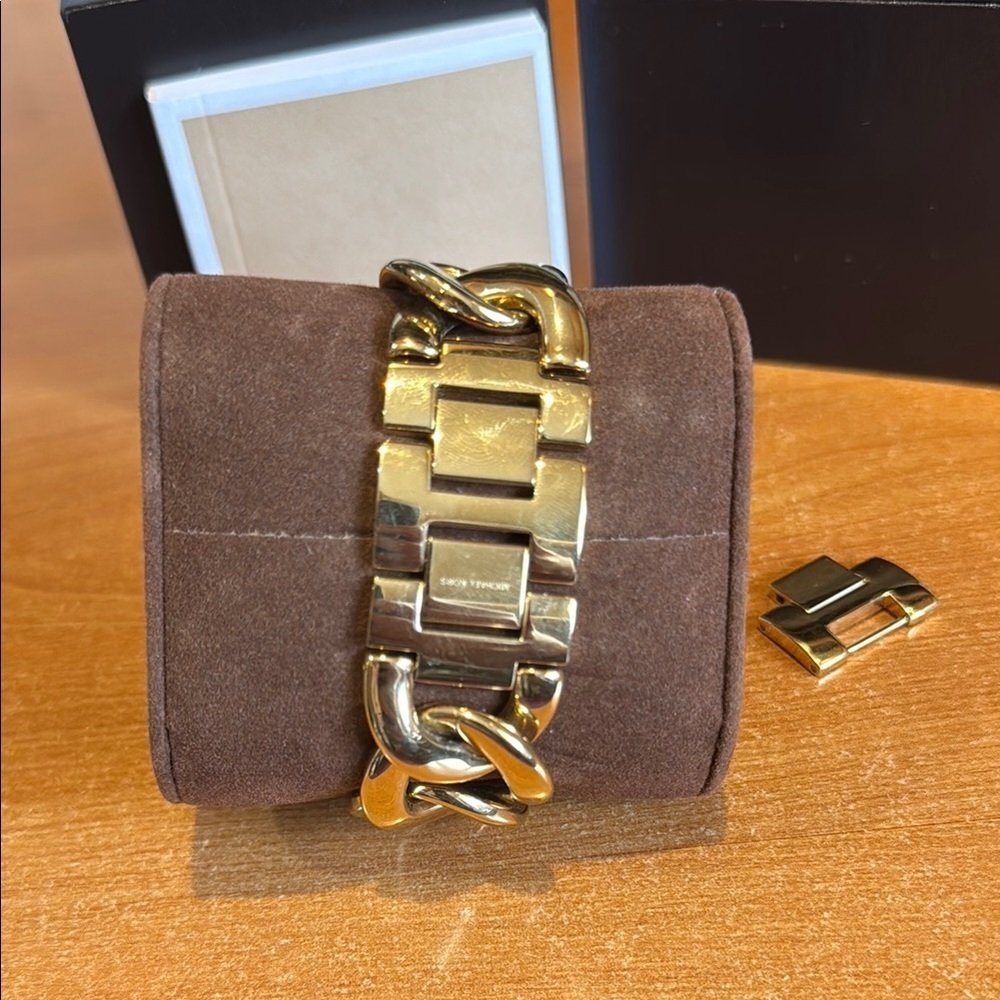 Michael Kors Gold and White Chronograph Watch - Picture 2 of 3